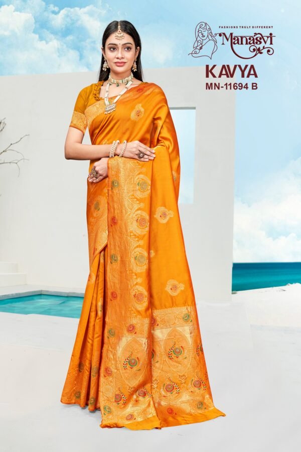 Kavya Cotton Blend Saree - Image 3
