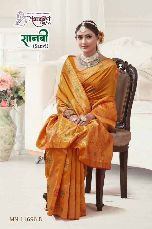 Sanvi Cotton Blend Saree - Image 3
