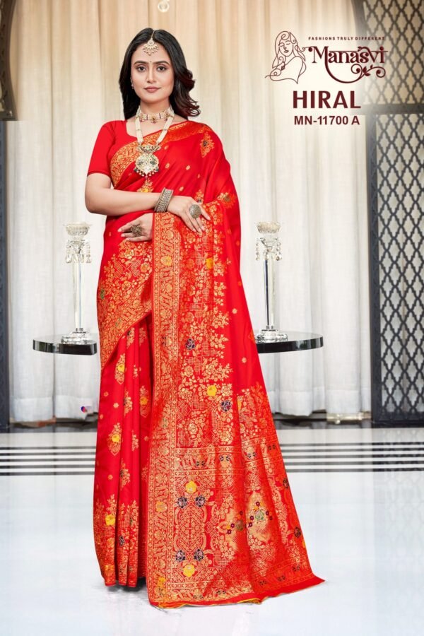 MN- Hiral Semi Silk Saree - Image 2