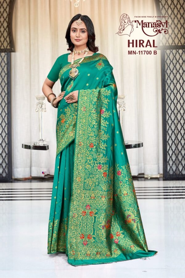 MN- Hiral Semi Silk Saree - Image 3