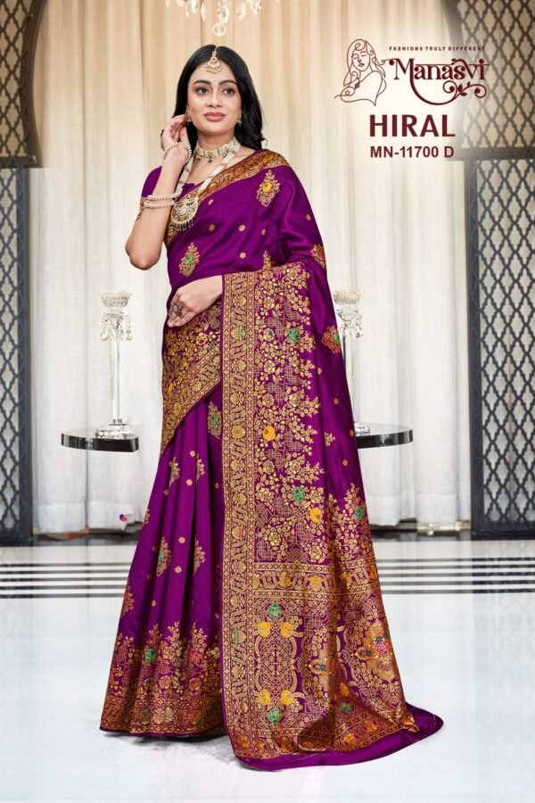 MN- Hiral Semi Silk Saree - Image 5