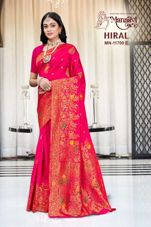 MN- Hiral Semi Silk Saree - Image 6