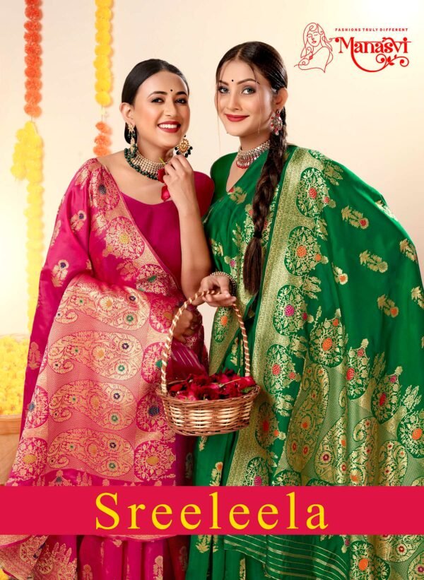 Mn- Sreeleela Semi Silk Saree