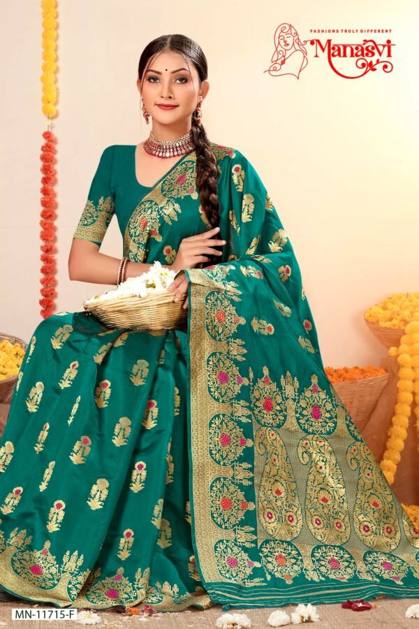 Mn- Sreeleela Semi Silk Saree - Image 7