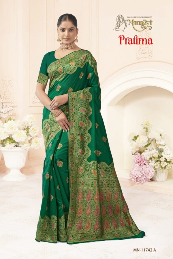 Pratima Semi Silk Saree - Image 2