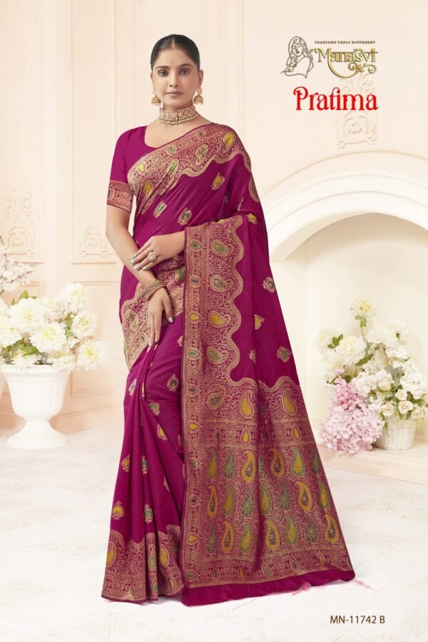 Pratima Semi Silk Saree - Image 3