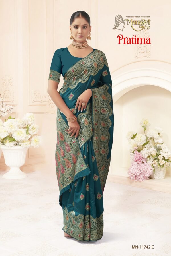Pratima Semi Silk Saree - Image 4