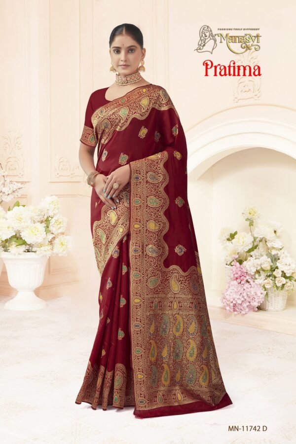 Pratima Semi Silk Saree - Image 5