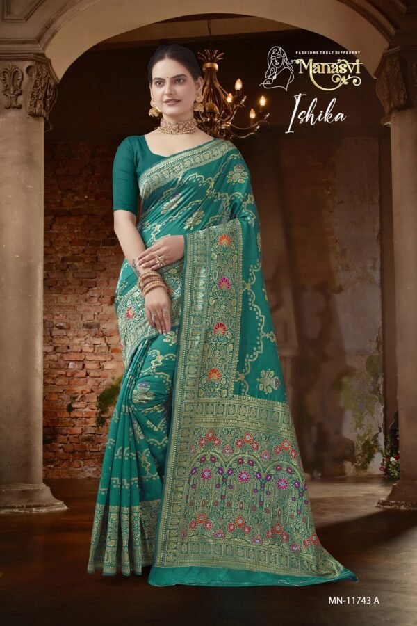 MN-Ishika Semi Silk Saree - Image 2
