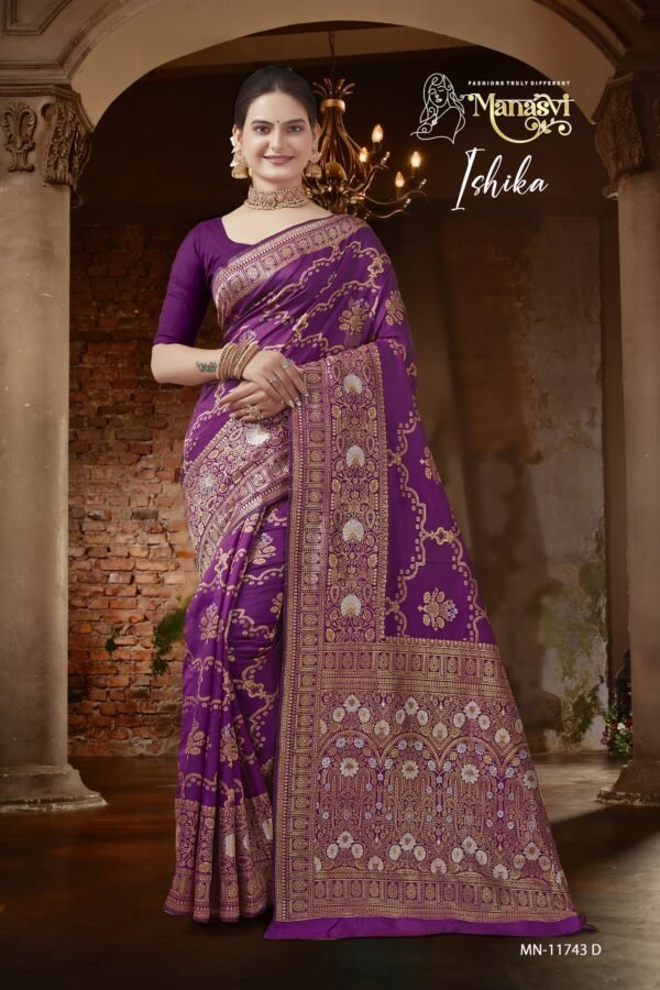 MN-Ishika Semi Silk Saree - Image 5