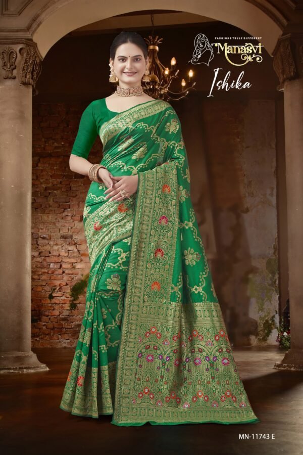 MN-Ishika Semi Silk Saree - Image 6