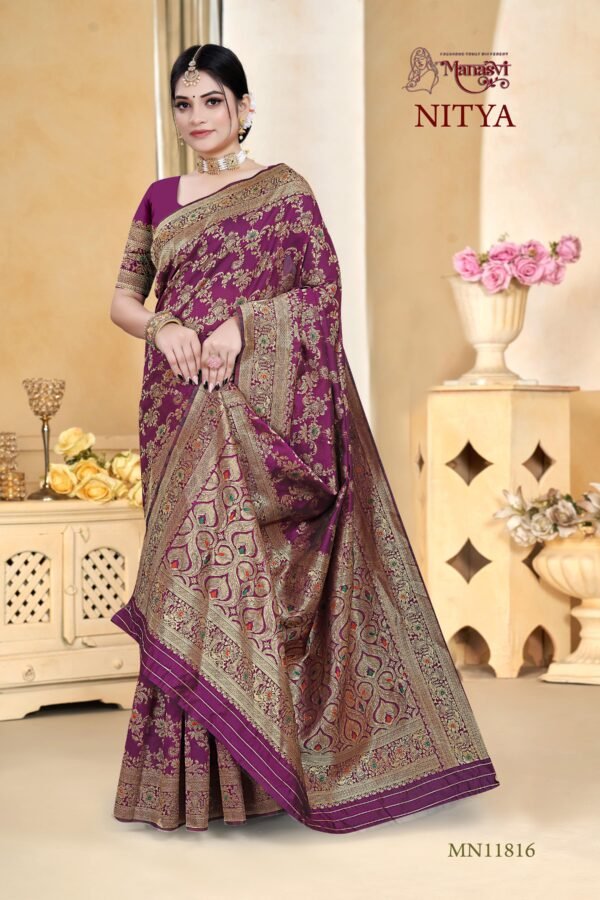 Nitya Semi Silk Saree - Image 5