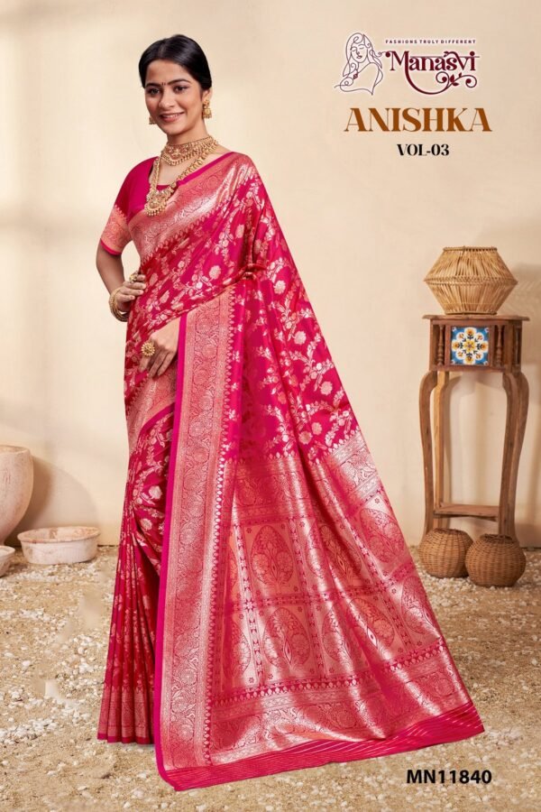 Banarasi Silk Saree Anishka Vol-3 - Image 7