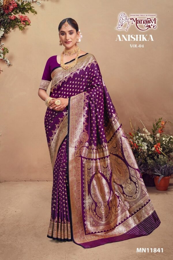Banarasi Silk Saree Anishka Vol-4 - Image 4