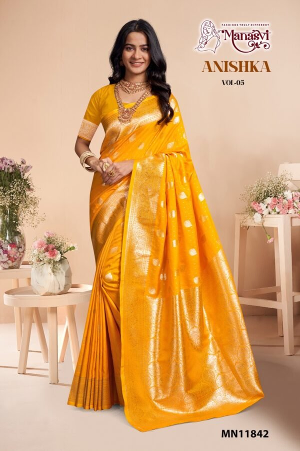 Banarasi Silk Saree Anishka Vol-5 - Image 2