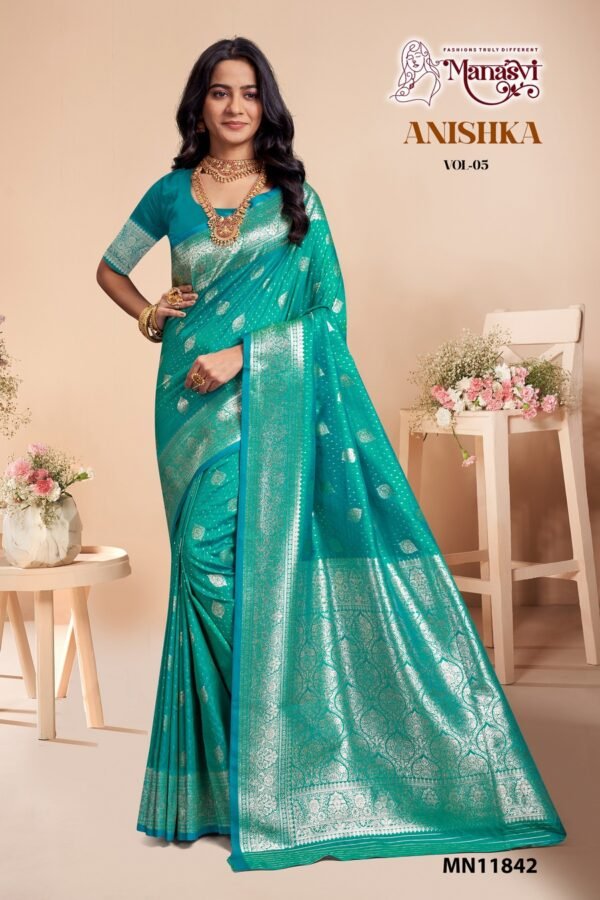 Banarasi Silk Saree Anishka Vol-5 - Image 3