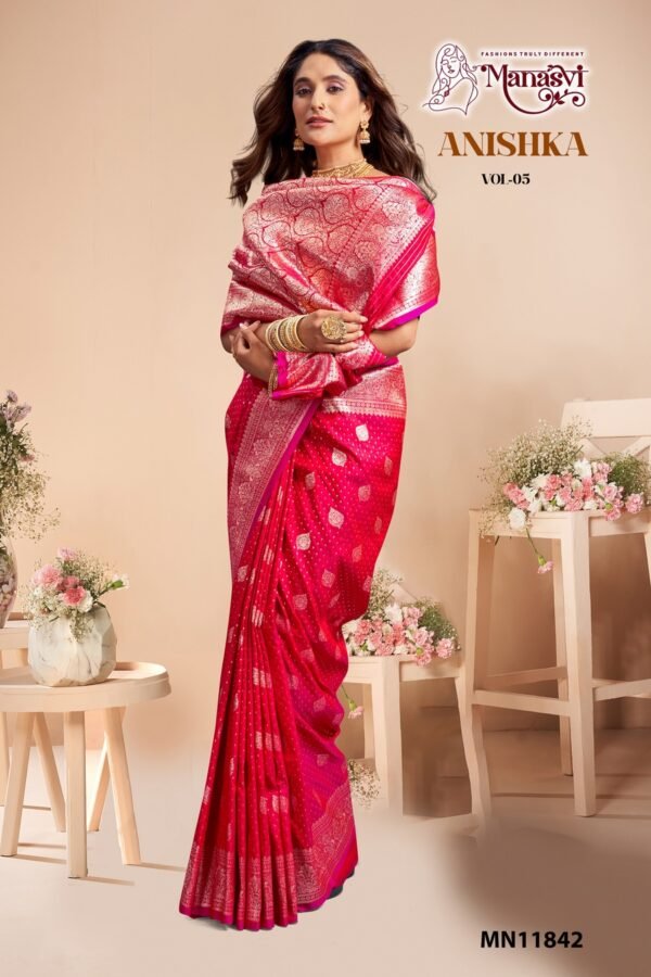 Banarasi Silk Saree Anishka Vol-5 - Image 4