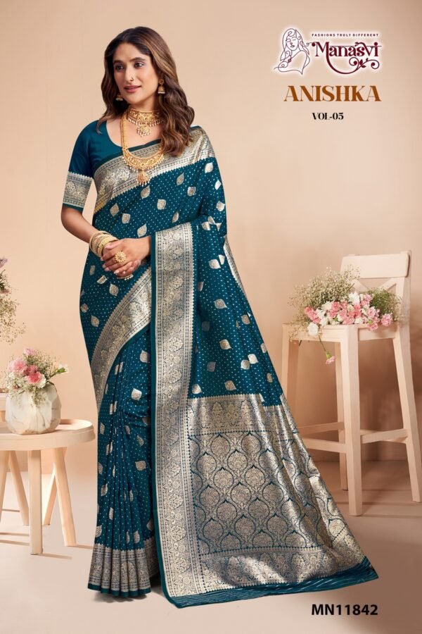 Banarasi Silk Saree Anishka Vol-5 - Image 5
