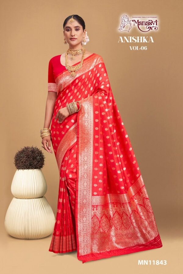 Banarasi Silk Saree Anishka Vol-6 - Image 6