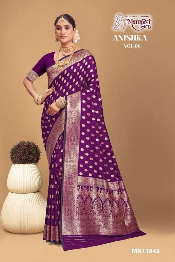 Banarasi Silk Saree Anishka Vol-6 - Image 7
