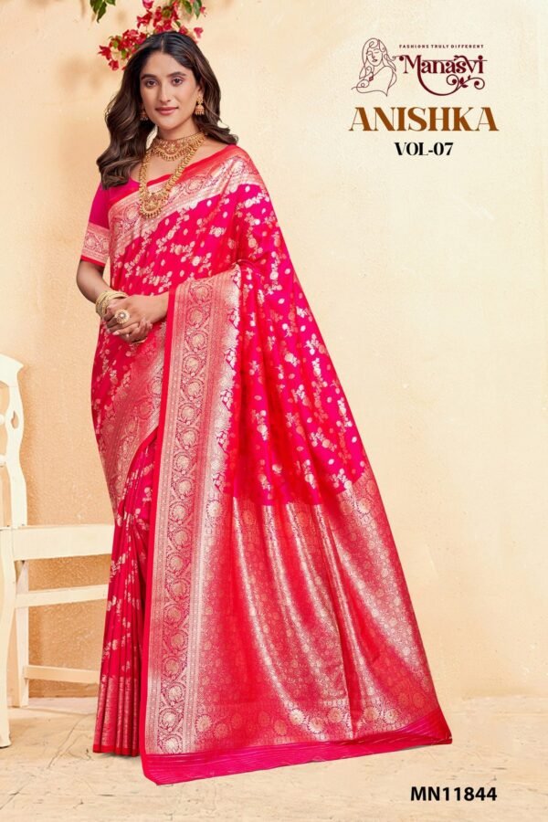 Banarasi Silk Saree Anishka Vol-7 - Image 4