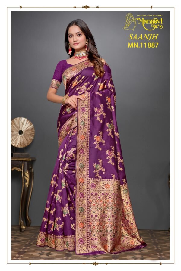 MN- Saanjh Semi Silk Saree - Image 3
