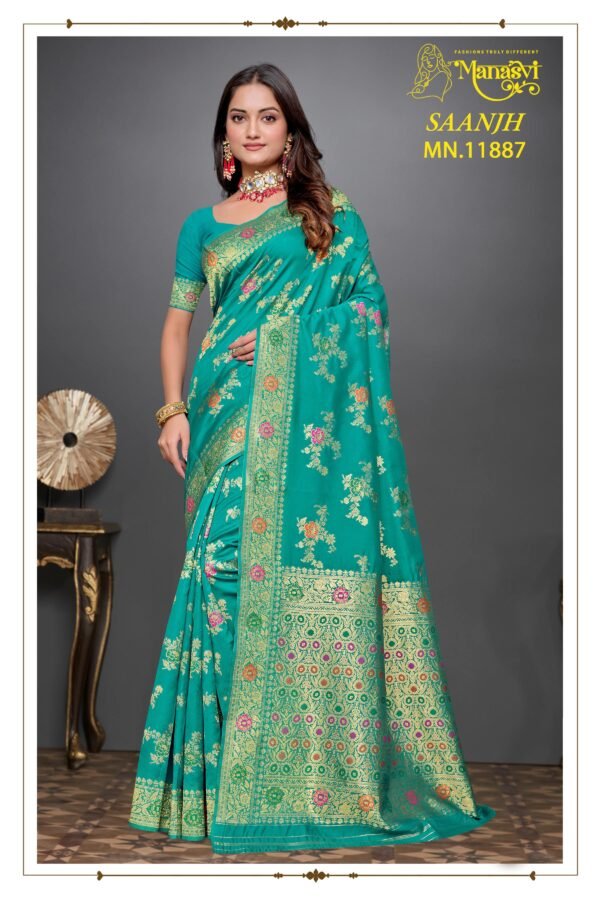 MN- Saanjh Semi Silk Saree - Image 4
