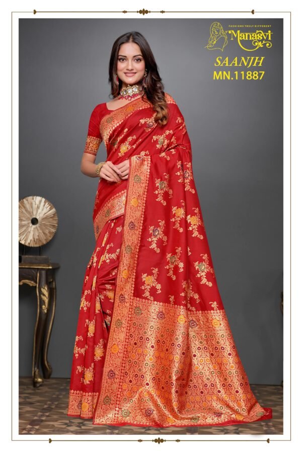 MN- Saanjh Semi Silk Saree - Image 5