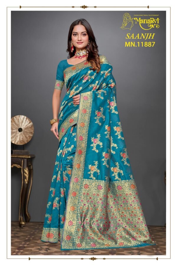 MN- Saanjh Semi Silk Saree - Image 6