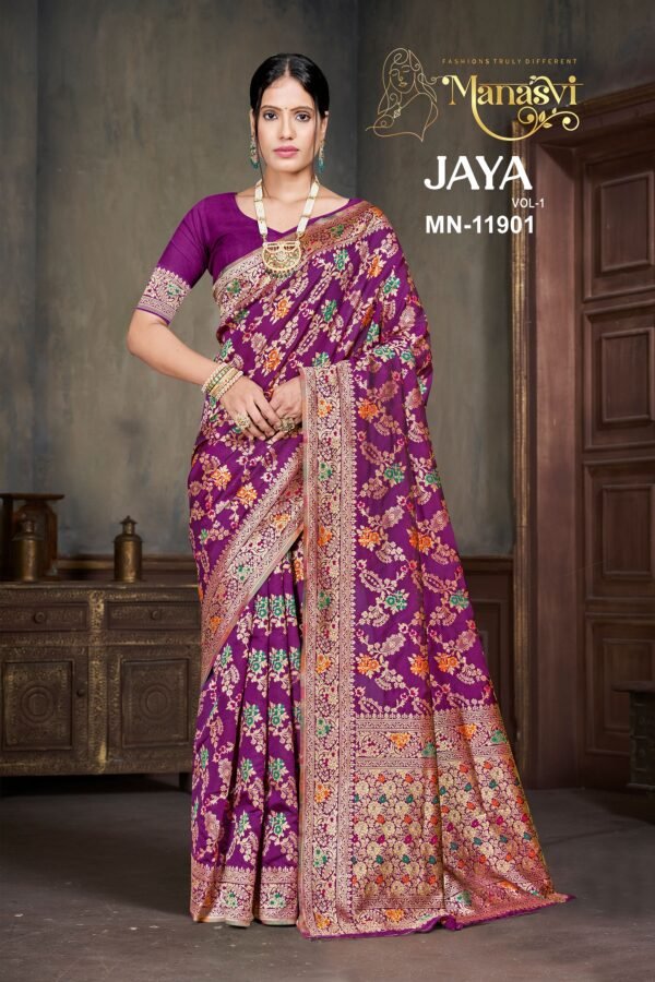 Jaya Vol-1 Semi Silk Saree - Image 6