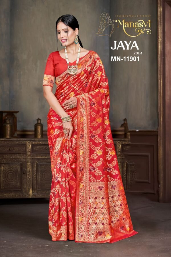 Jaya Vol-1 Semi Silk Saree - Image 7