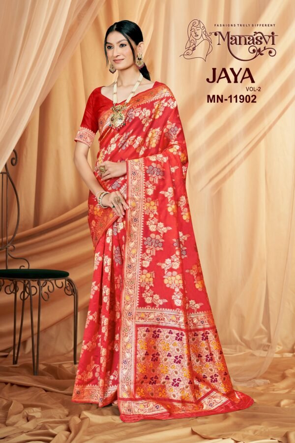 Jaya Vol-2 Semi Silk Saree - Image 7