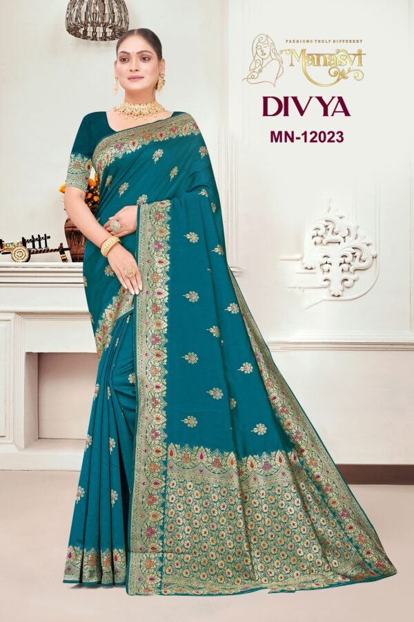 Semi Silk Banarasi Saree - Image 4