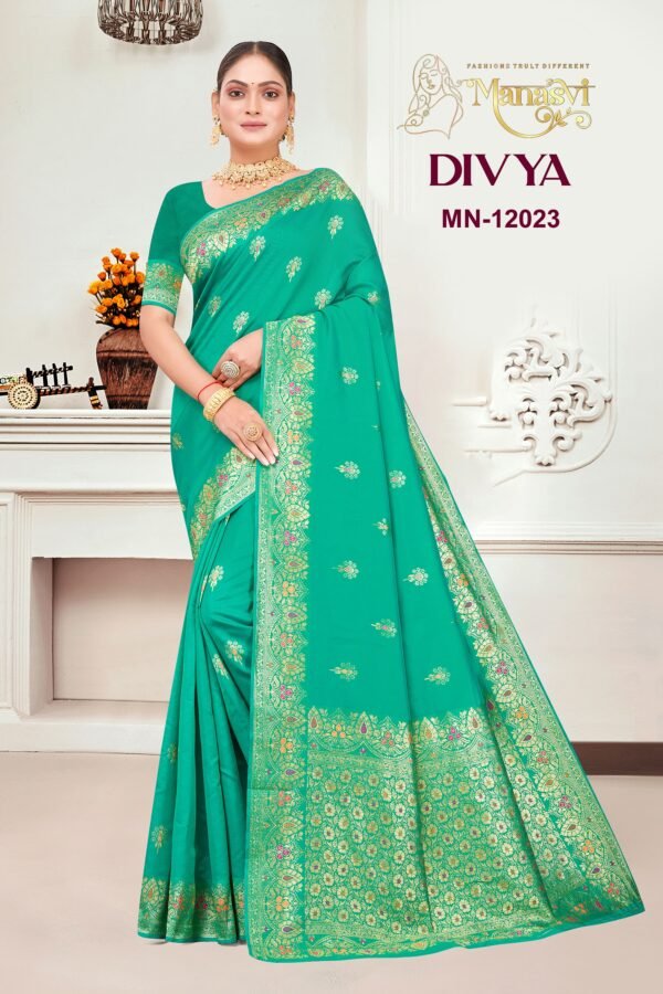 Semi Silk Banarasi Saree - Image 6