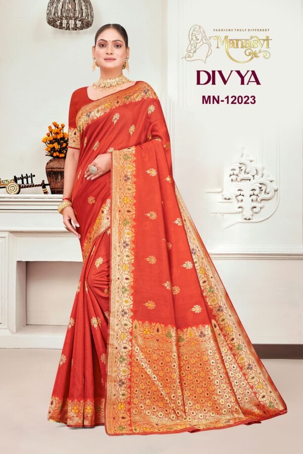 Semi Silk Banarasi Saree - Image 7